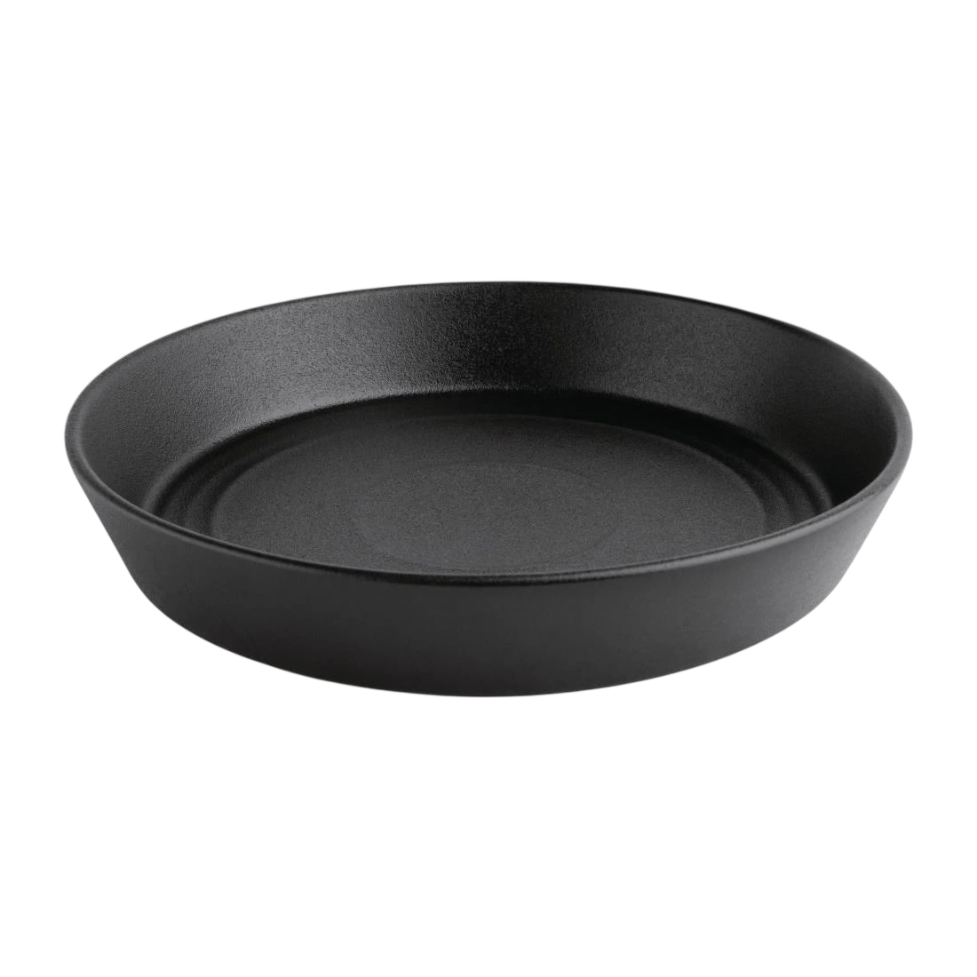 Olympia FD907 Cavolo Textured Black Flat Round Bowl - 220mm (Box 4)