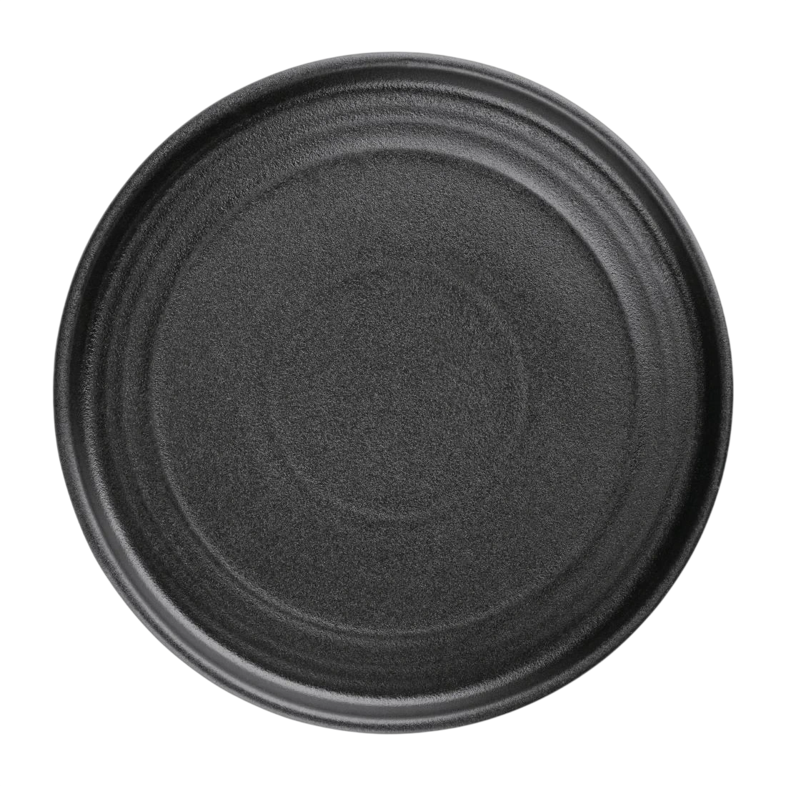Olympia FD908 Cavolo Textured Black Flat Round Plate - 180mm (Box 6)
