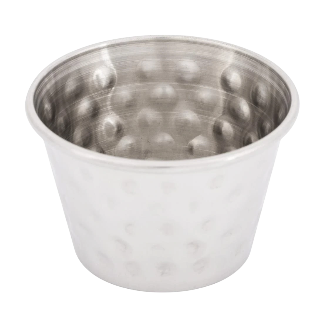 Olympia FU289 Stainless Steel Hammered Sauce Cup – 70mL, Pack of 12
