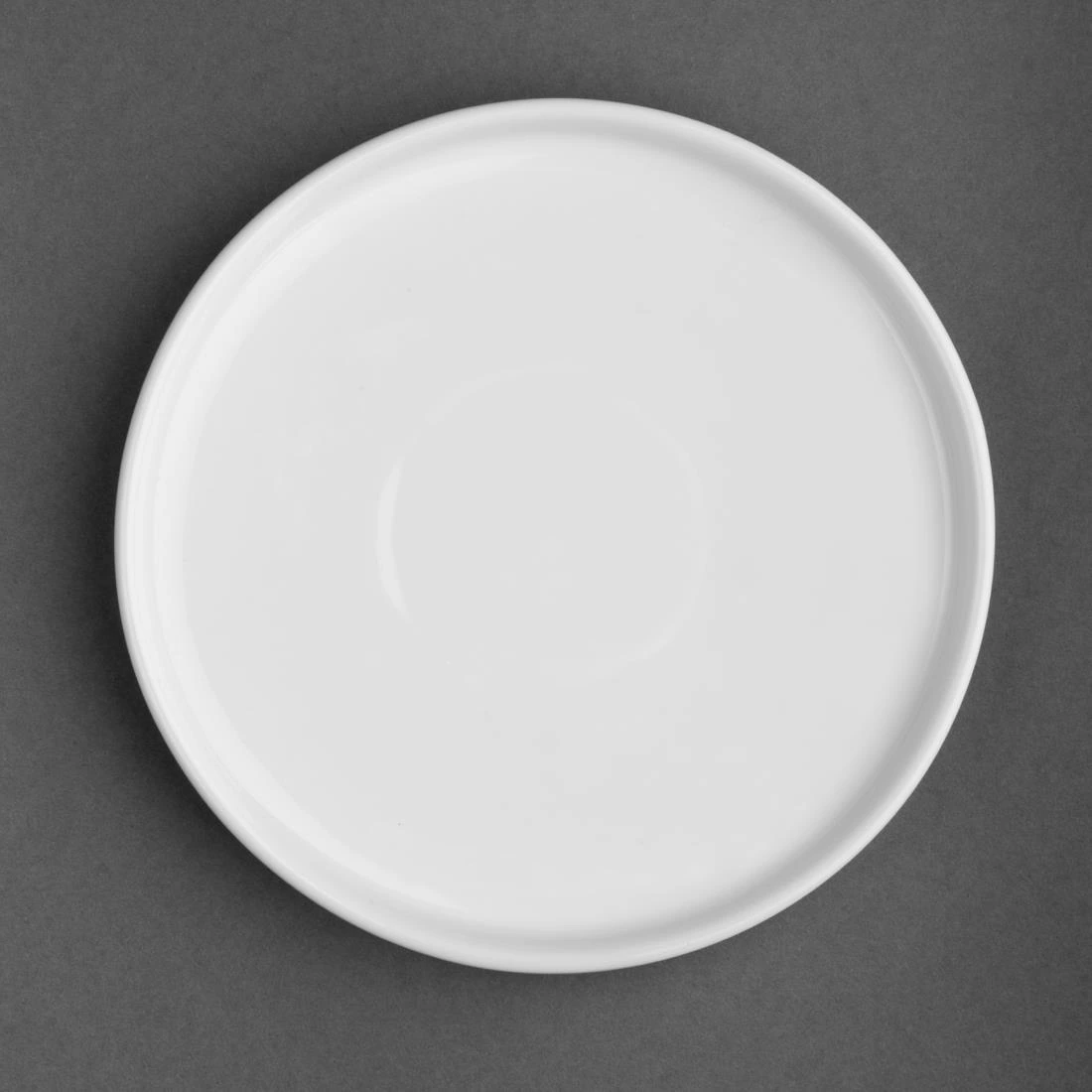 Olympia Whiteware Flat Round Plate FW812 150mm White Pack 6