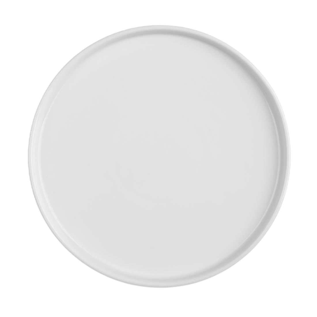 Olympia FW814 Whiteware Flat Round Plate - 270mm 10 2/3" (Box 4)