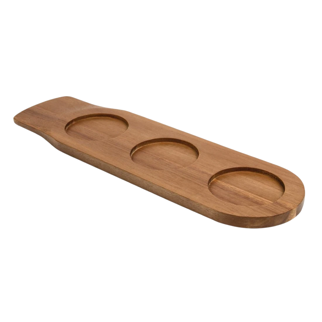 Olympia GF208 Serving Stick Acacia Three Recess to fit 95mm Ramekins