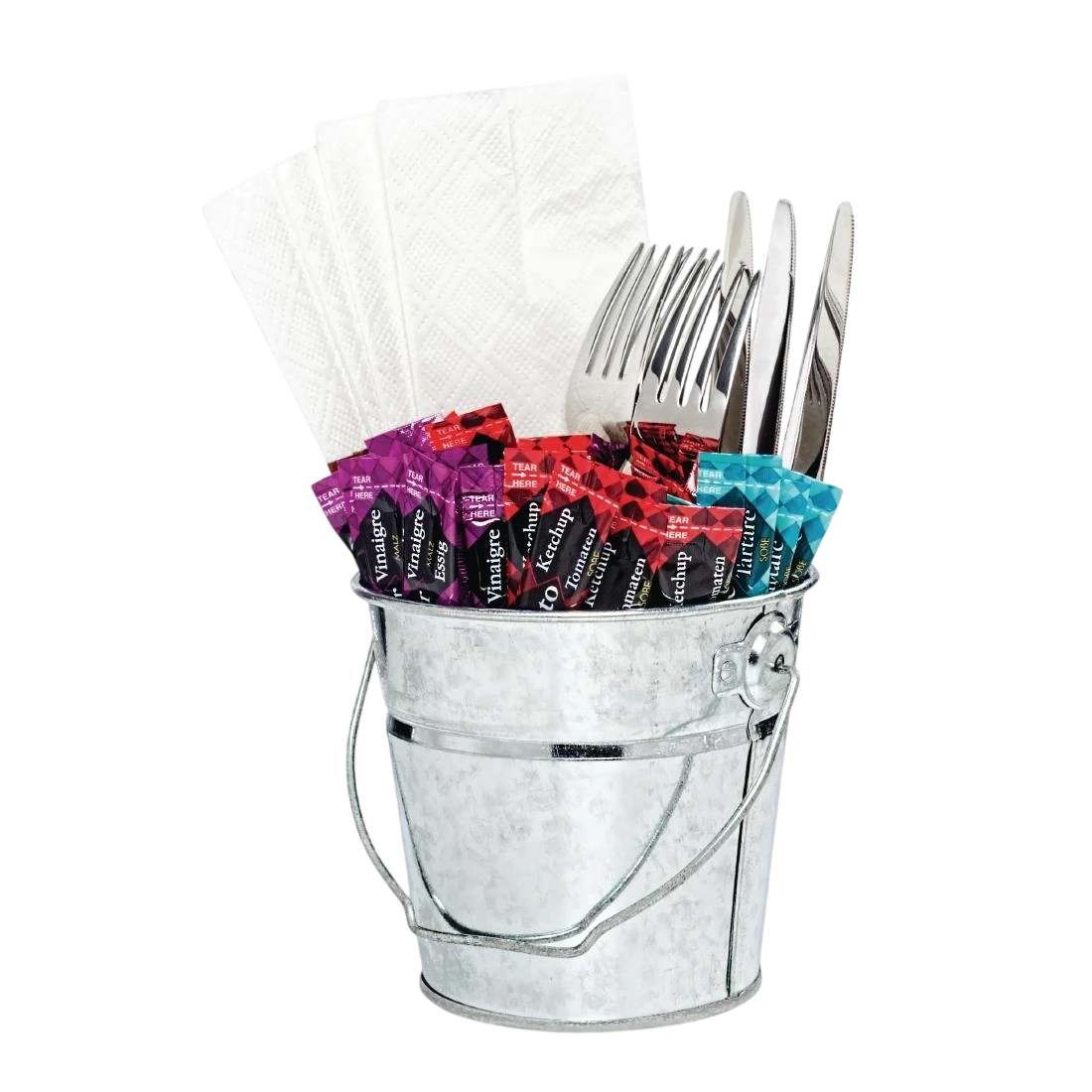 Olympia GF246 Round Galvanised Bucket - 78(H)x80(W)mm