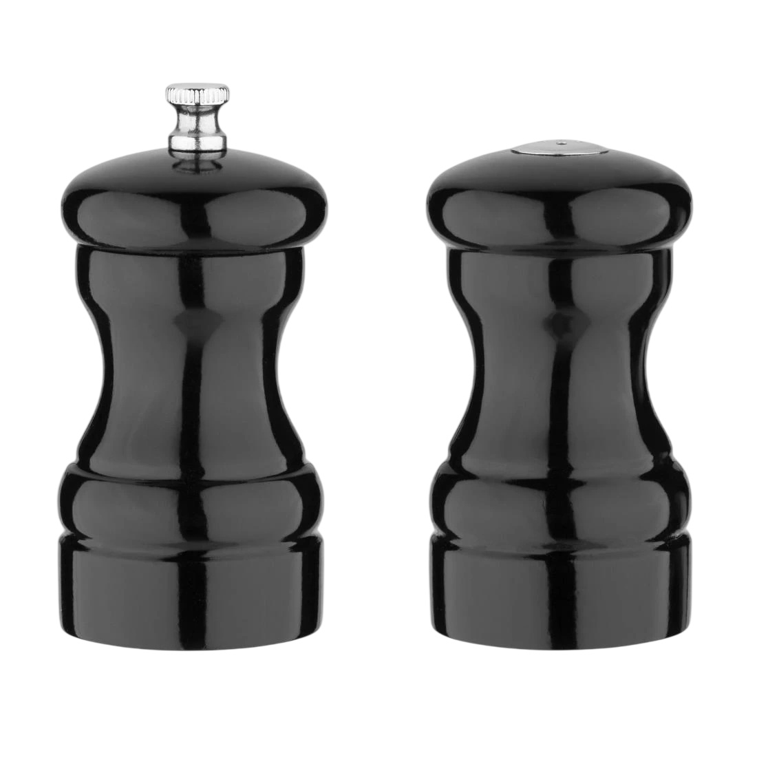 Olympia GL087 Salt & Pepper Set Black - 100(h)x50(d)mm