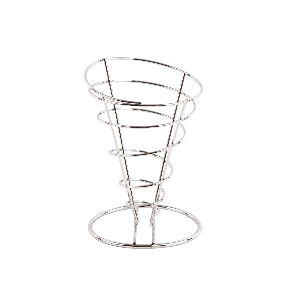 Olympia H980 French Fry Holder Chrome Wire Cone - 175(h)x115(dia)mm