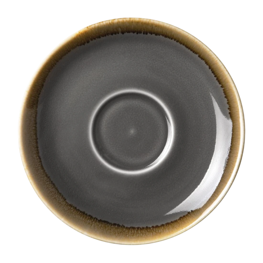 Olympia HC391 Porcelain Saucer – 140mm, Smoke, Pack of 6