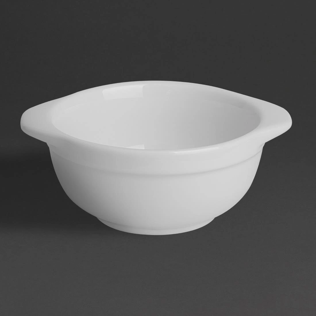 Olympia HP853 Porcelain Whiteware Eared Bowl – 250mL, Pack of 6