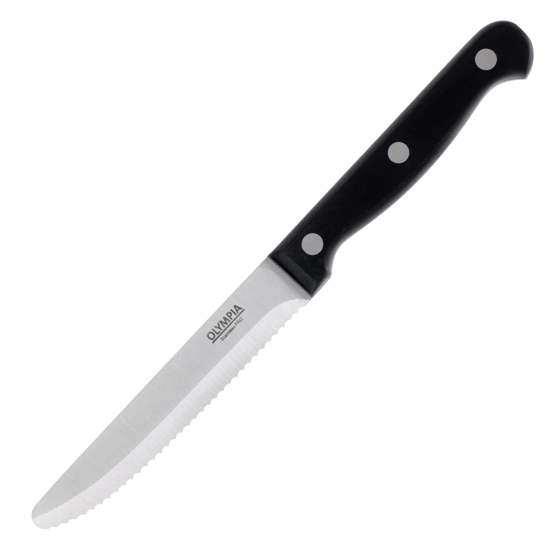 HU764 Special Offer Olympia Black Rounded Steak Knives (60 Pack)