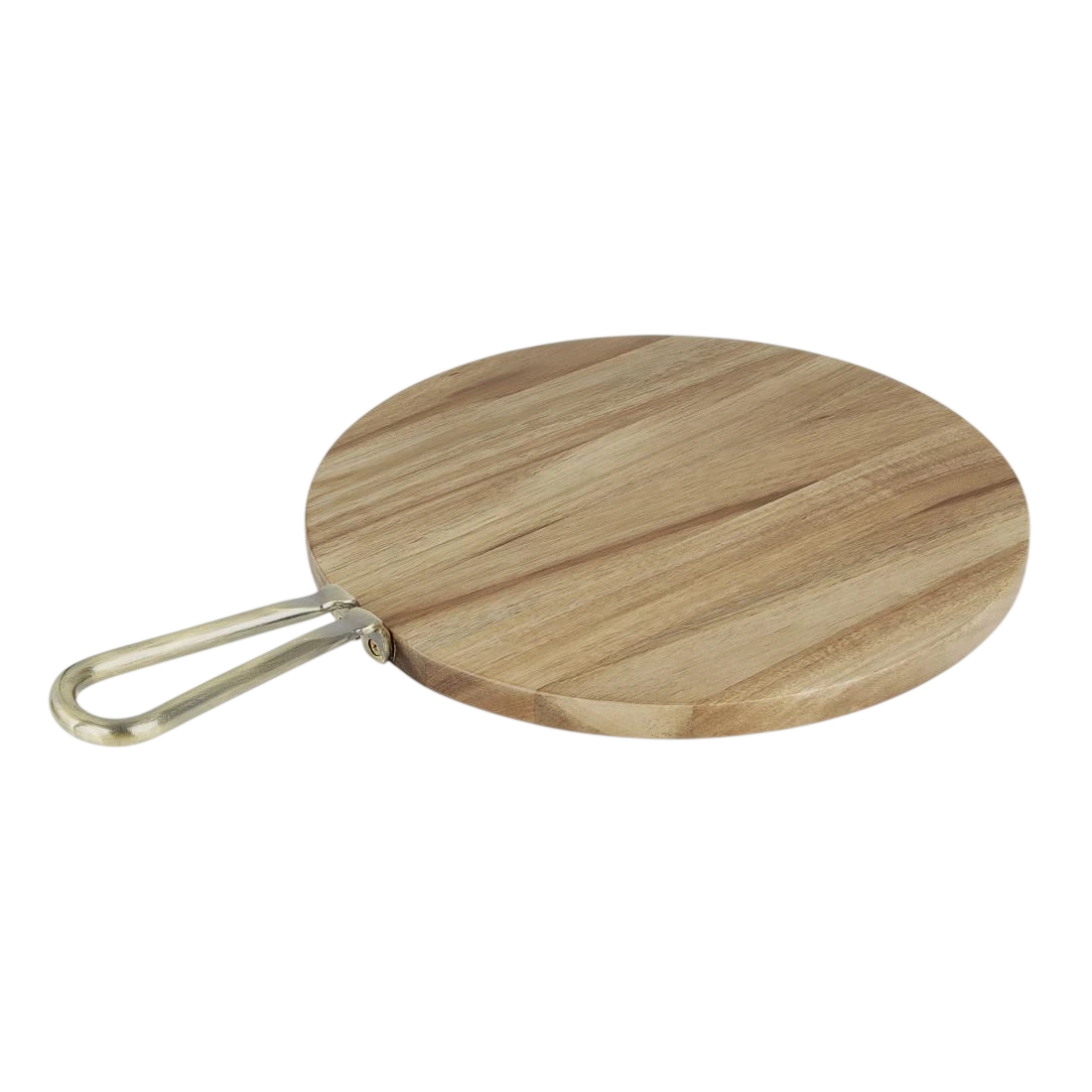 Olympia HX390 Round Paddle Board Acacia Wood With Metal Handle - 505x356x20mm