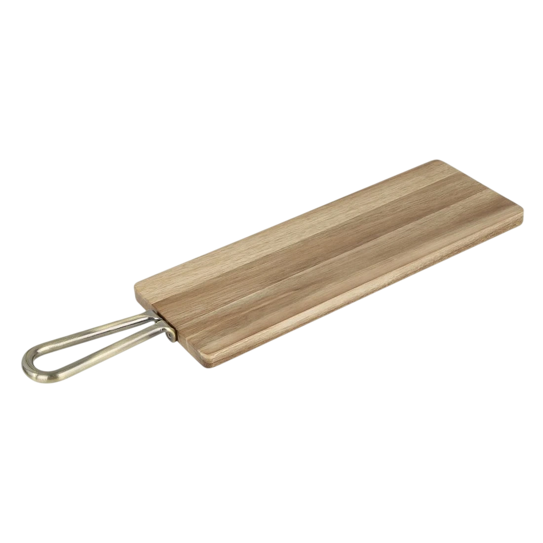 Olympia HX391 Rectangular Paddle Board Acacia Wood With Metal Handle - 575x150x20mm