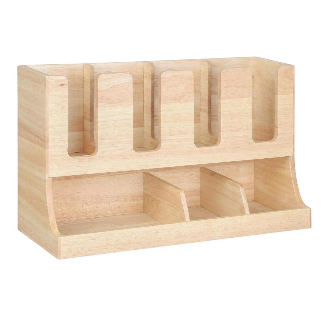 Olympia HX395 Cup and Condiment Station Hevea Wood - 450x120x240mm