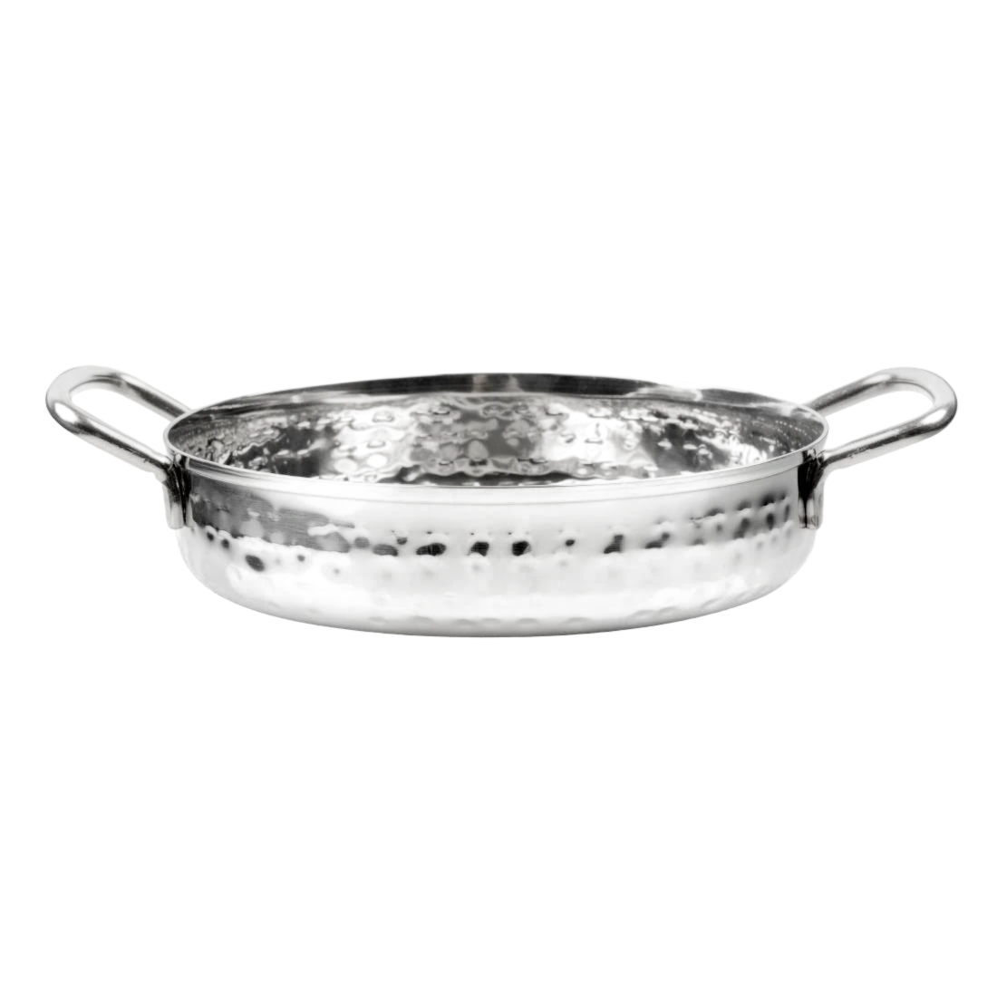 Olympia HY110 Table Presentation Handled Dish Stainless Steel Hammered - 125mm