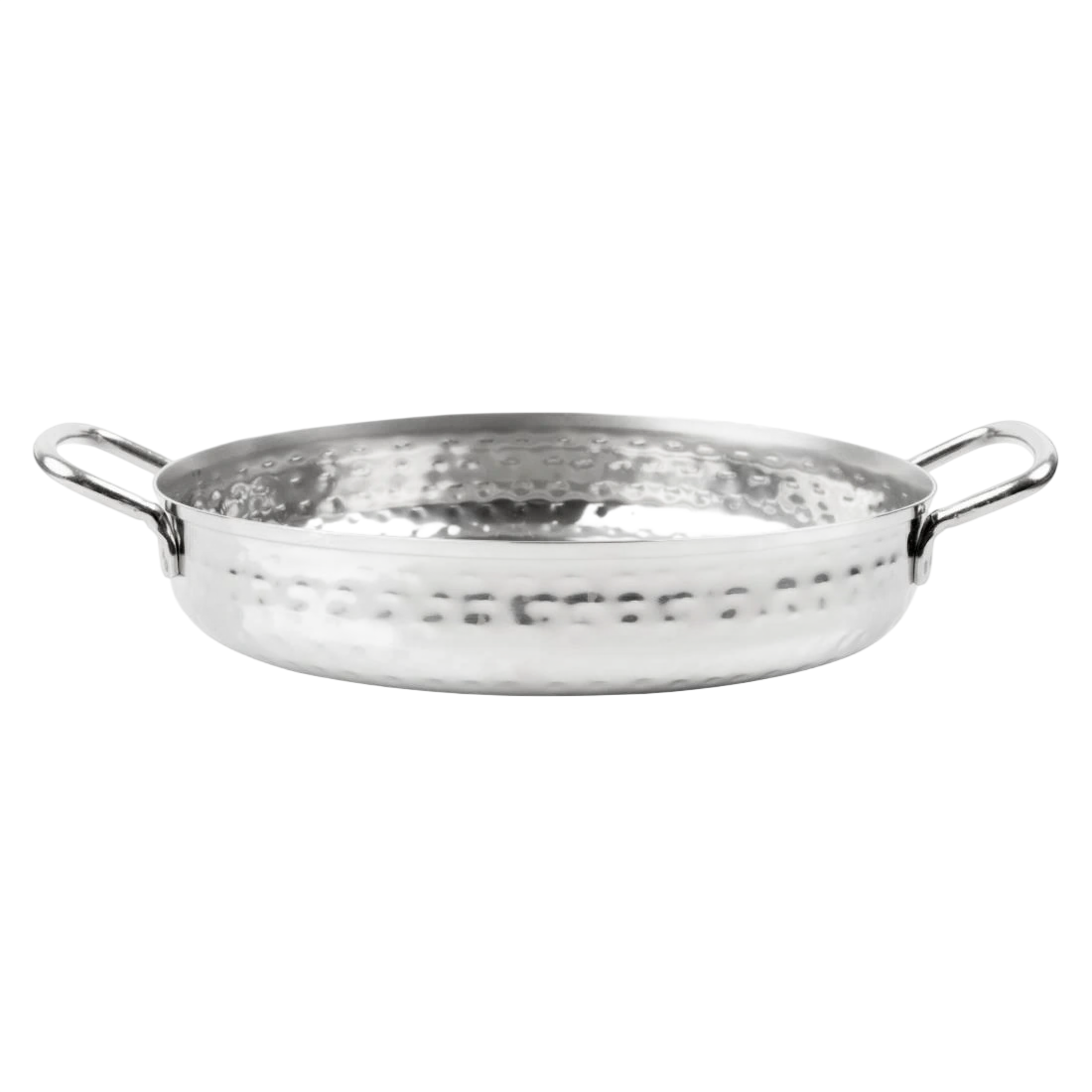 Olympia HY112 Table Presentation Handled Dish Stainless Steel Hammered - 180mm