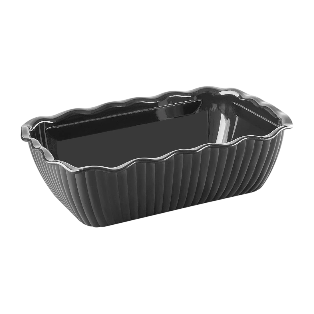 Olympia HY803 Kristallon Medium Salad Crock Black SAN - 2Ltr