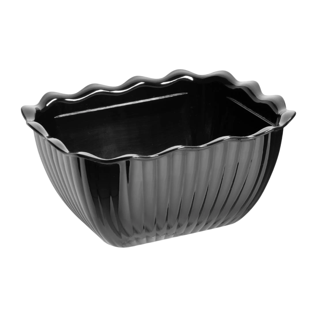 Olympia HY806 Kristallon Small Salad Crock Black SAN - 0.75Ltr