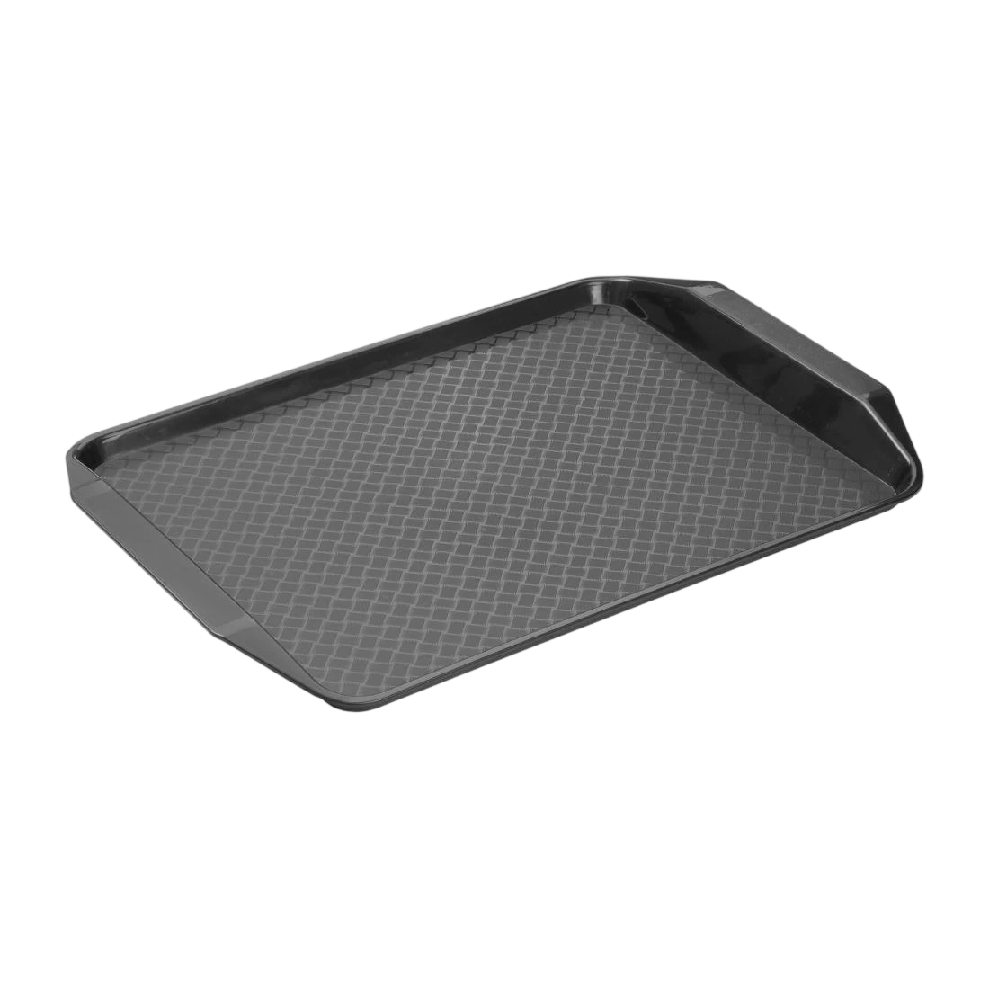 Olympia HY809 Kristallon Handled Fast Food Tray Black - 435x305x30mm