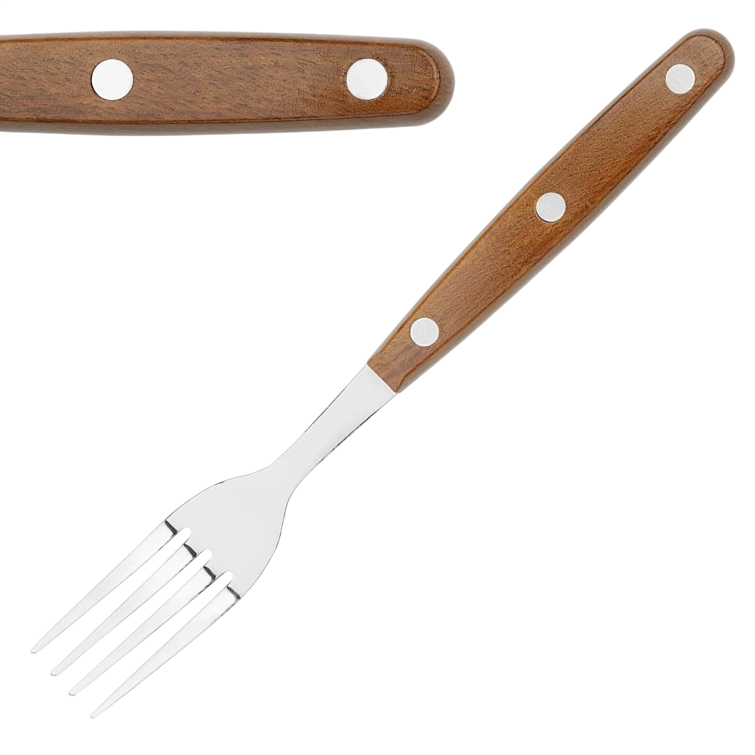 Olympia HZ971 Steak Forks PP Wood Effect Handle (Box 12)