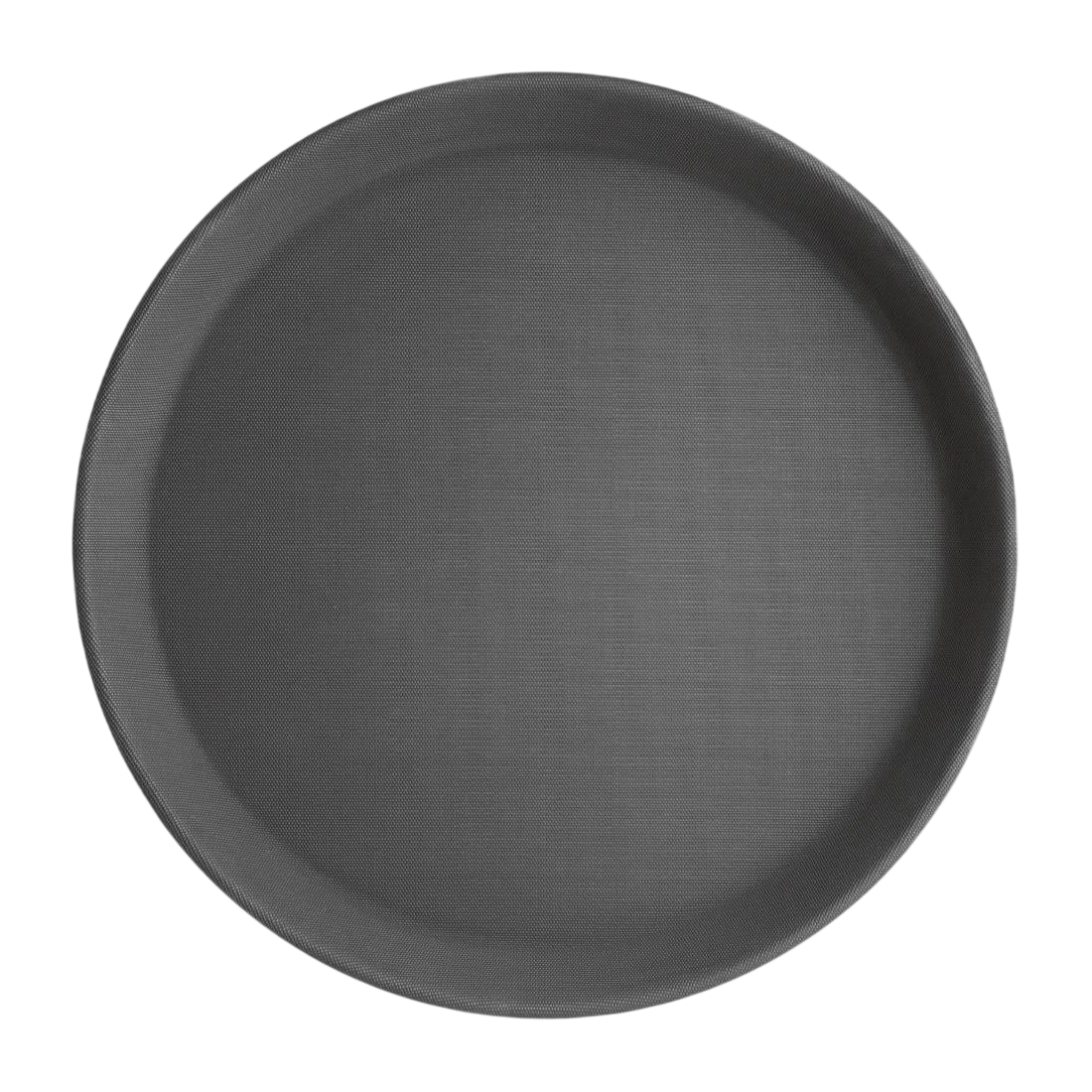 J845 EDLP - Olympia Kristallon Round Tray Black Anti-Slip Fibreglass - 280mm 11"