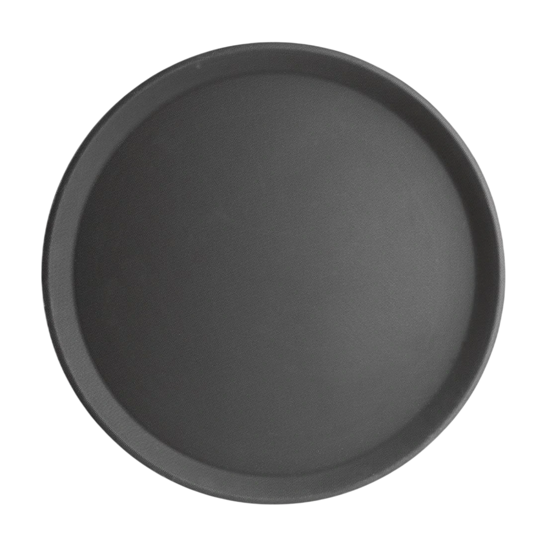 Olympia J847 Kristallon Round Tray Anti-Slip Fibreglass Black - 406mm