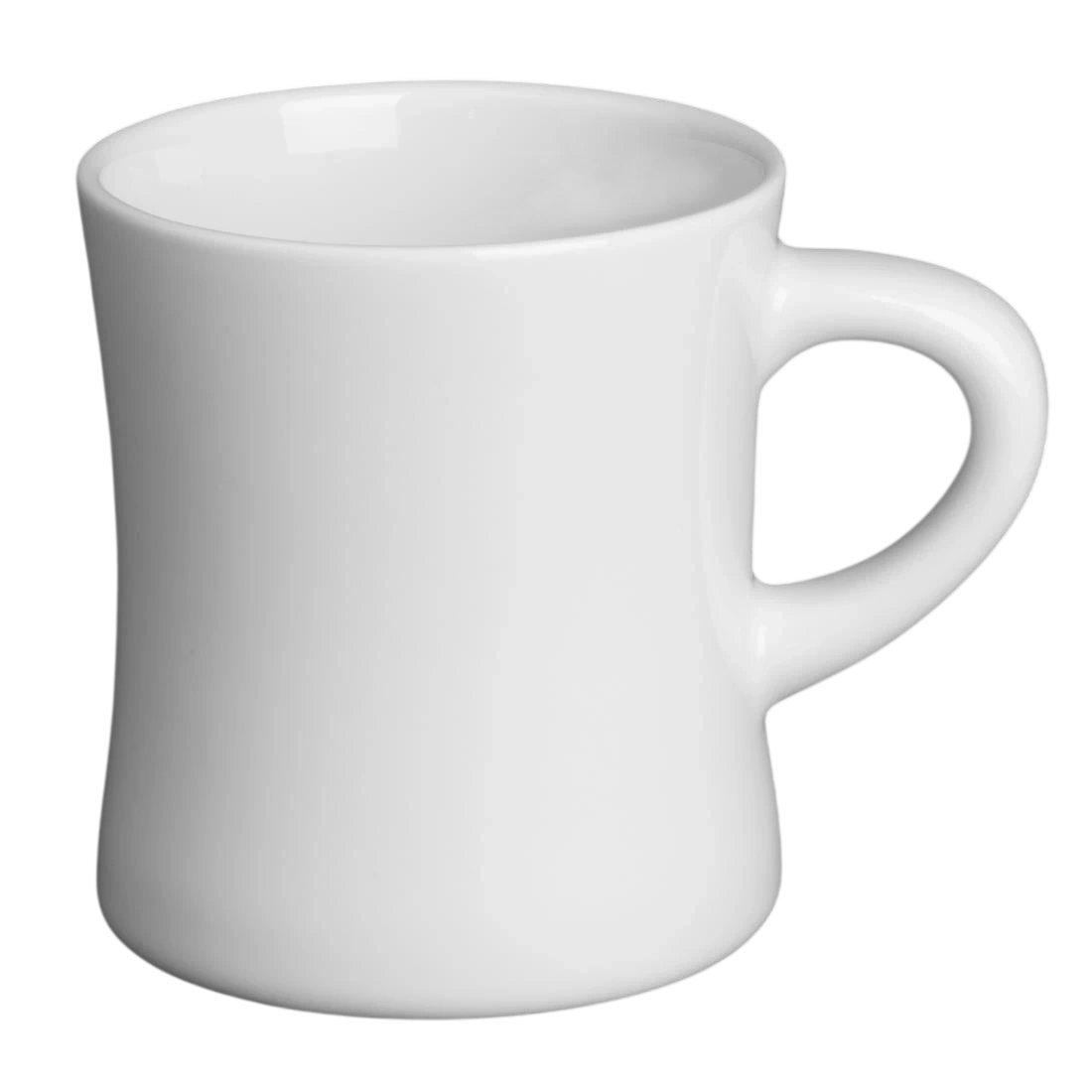 Olympia JA349 Whiteware Hollow Mug - 300ml (Box 6)