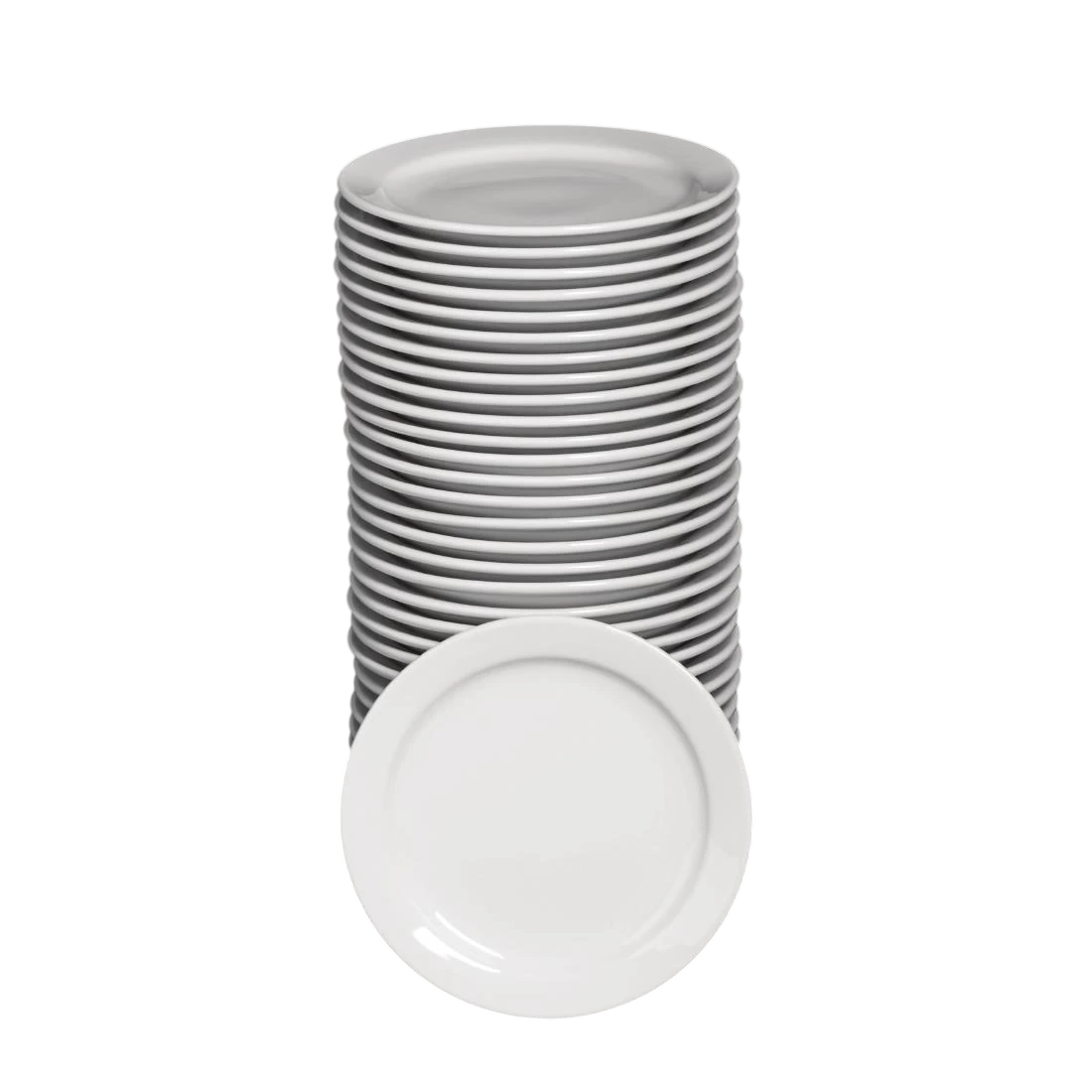 Olympia Narrow Rim Plate 165.00mm 20.00mm 2cm White Pack 36 S751