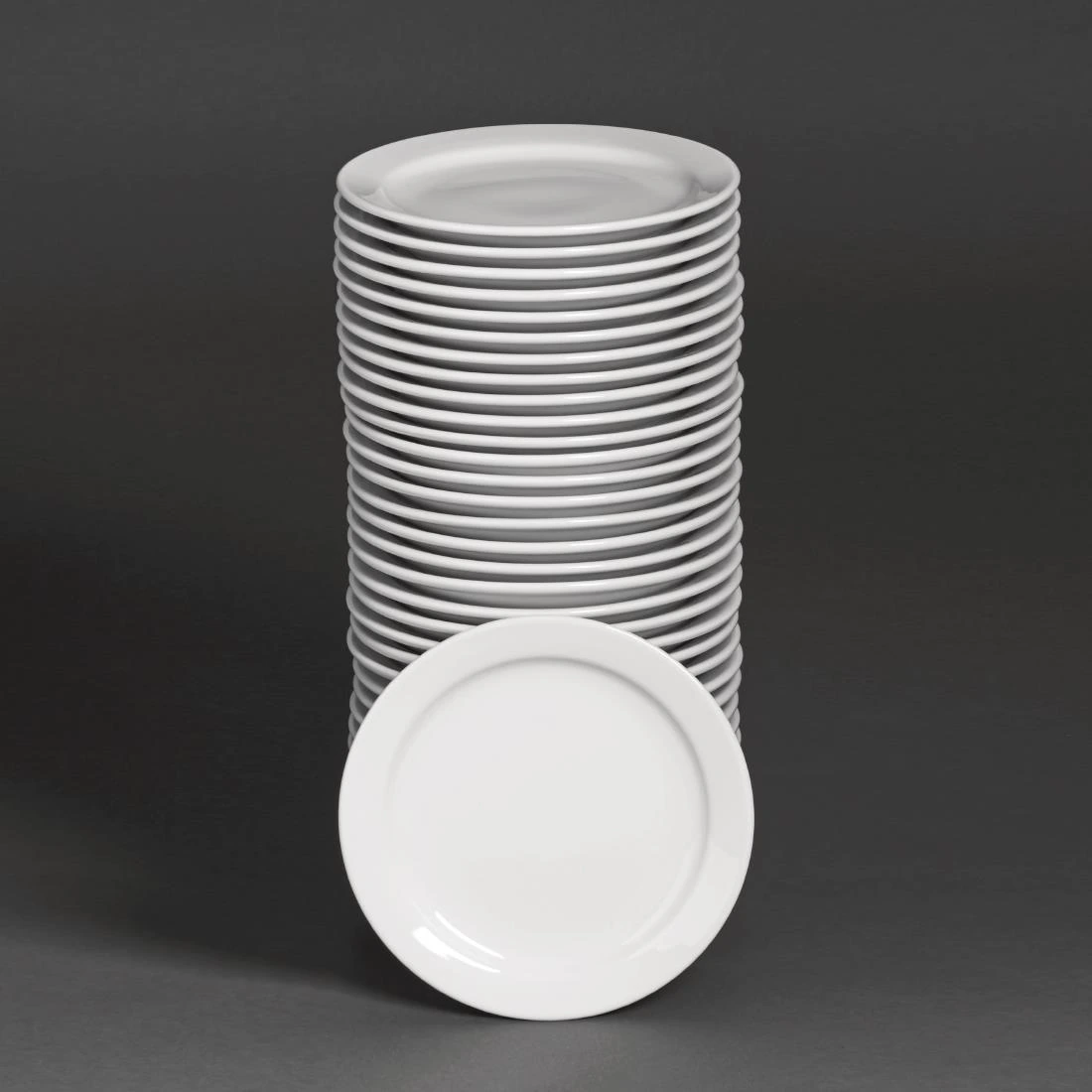 Olympia Narrow Rim Plate 165.00mm 20.00mm 2cm White Pack 36 S751