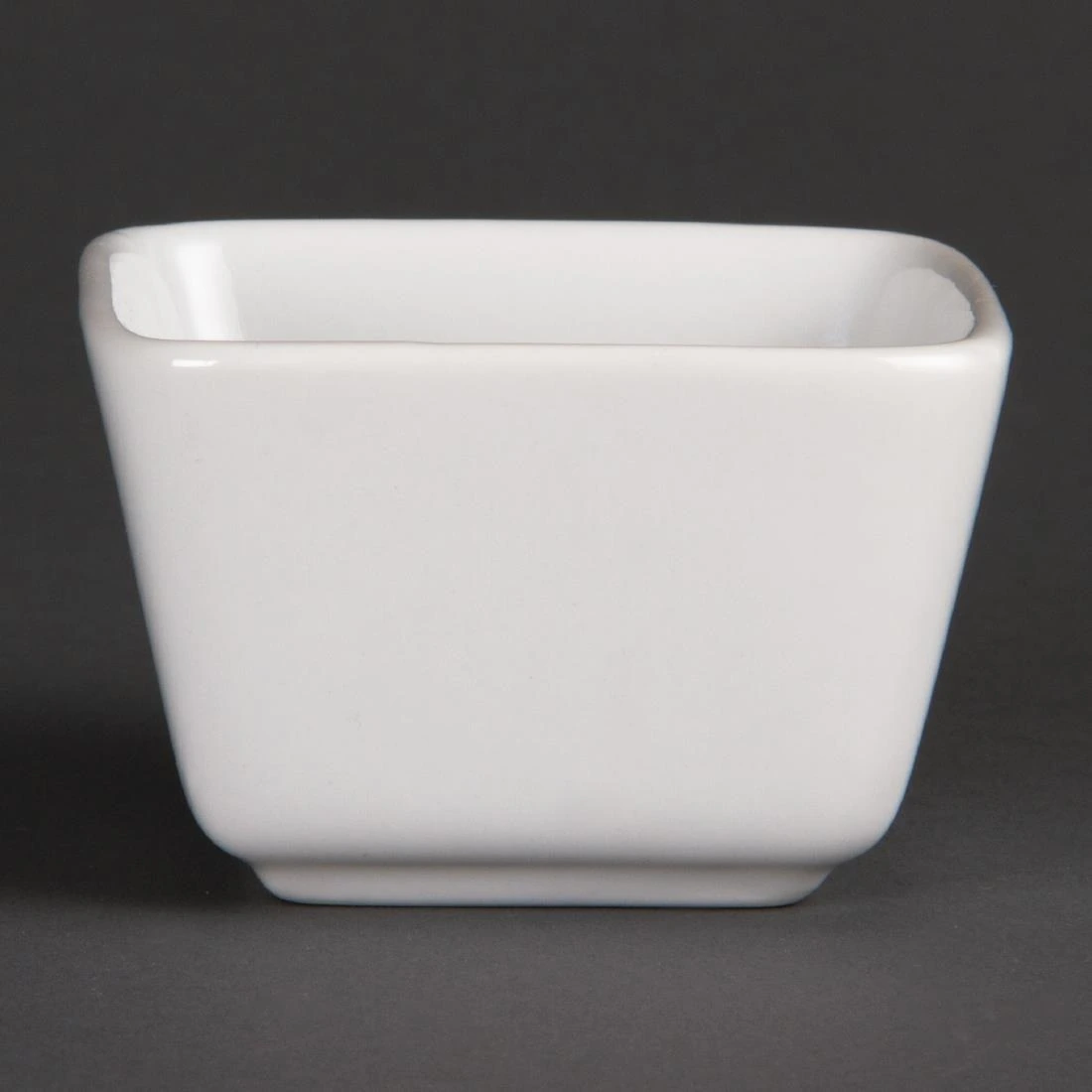 Olympia Whiteware Tall Square Mini Dish U178 75×75×48mm White Pack 12