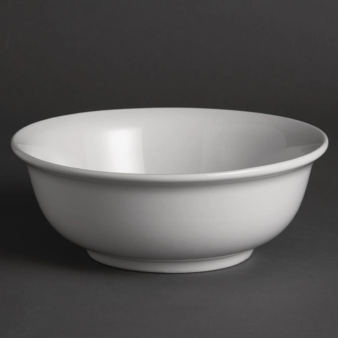 Olympia Whiteware Salad Bowl W428 76×207mm White Pack 6