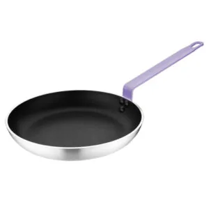 Hygiplas FB477 240mm aluminium frying pan with purple handle and Teflon Platinum Plus non-stick coating – Australia