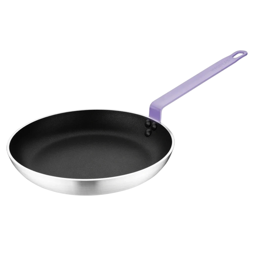 Hygiplas HT968 Teflon Platinum Plus Frying Pan 240mm – Purple Handle commercial kitchen equipment