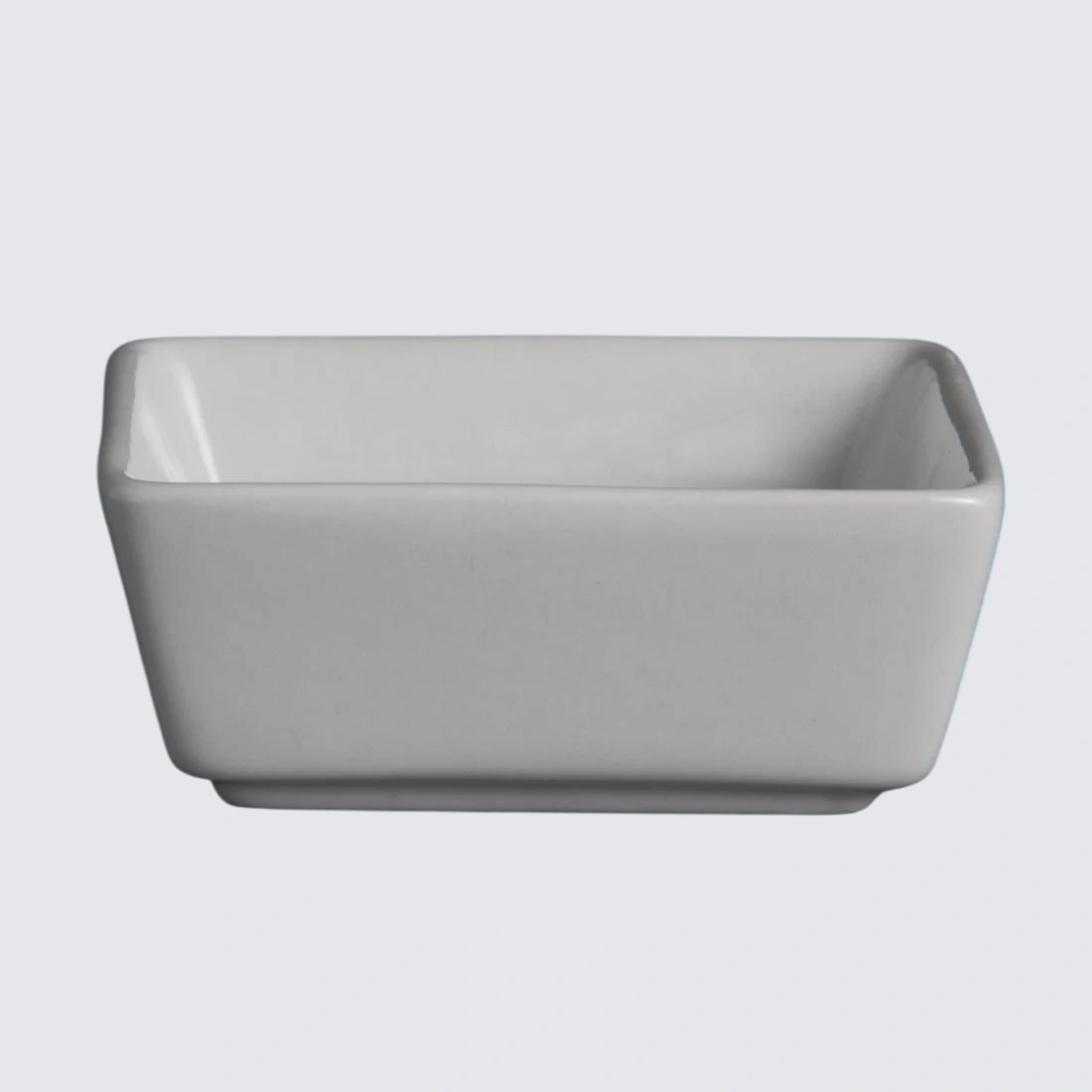 Olympia Square Dish 80mm 35mm 90mL White Porcelain Pack 12 Y729
