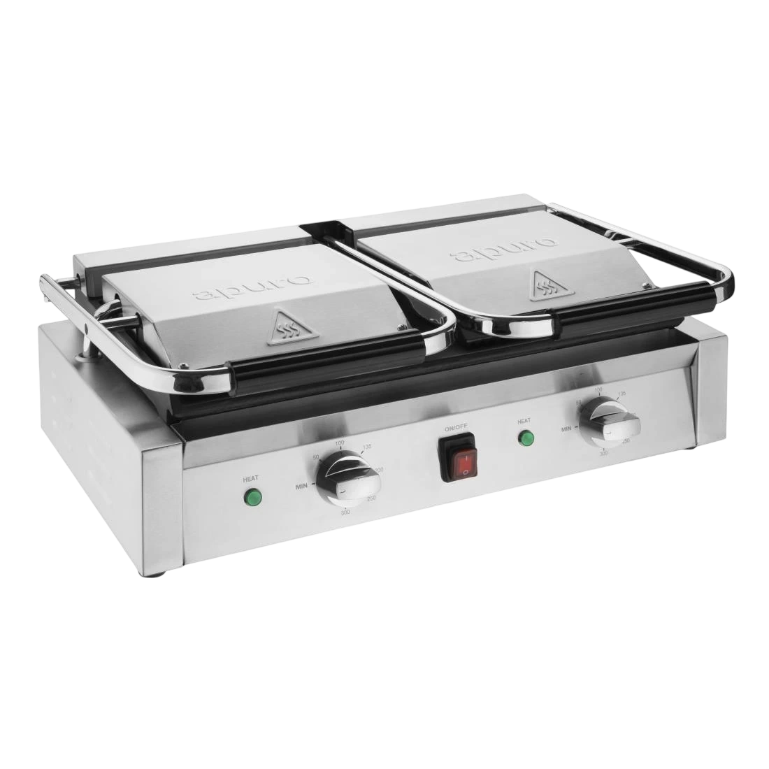 Apuro CU606-A Bistro Contact Grill - Double (Ribbed/Flat)