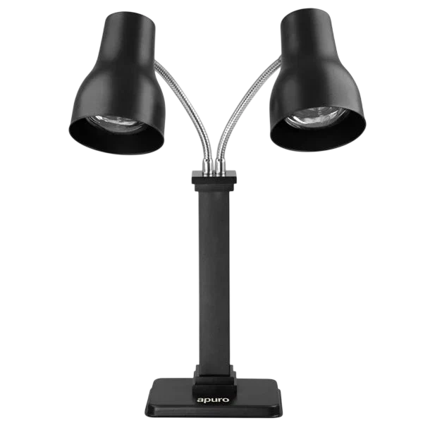Apuro JA868-A Carving Station Double Heating Lamp Matt Black - 500watt product image