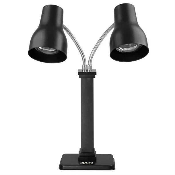 Apuro JA868-A Carving Station Double Heating Lamp Matt Black - 500watt product image
