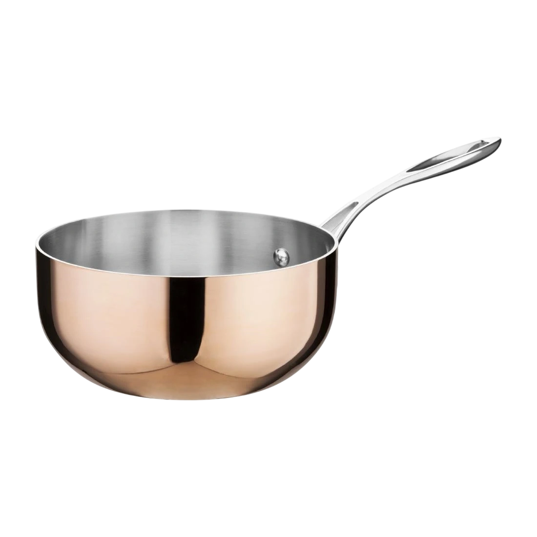 Vogue CM677 Tri-Wall Copper Flared Saute Pan - 200x90mm