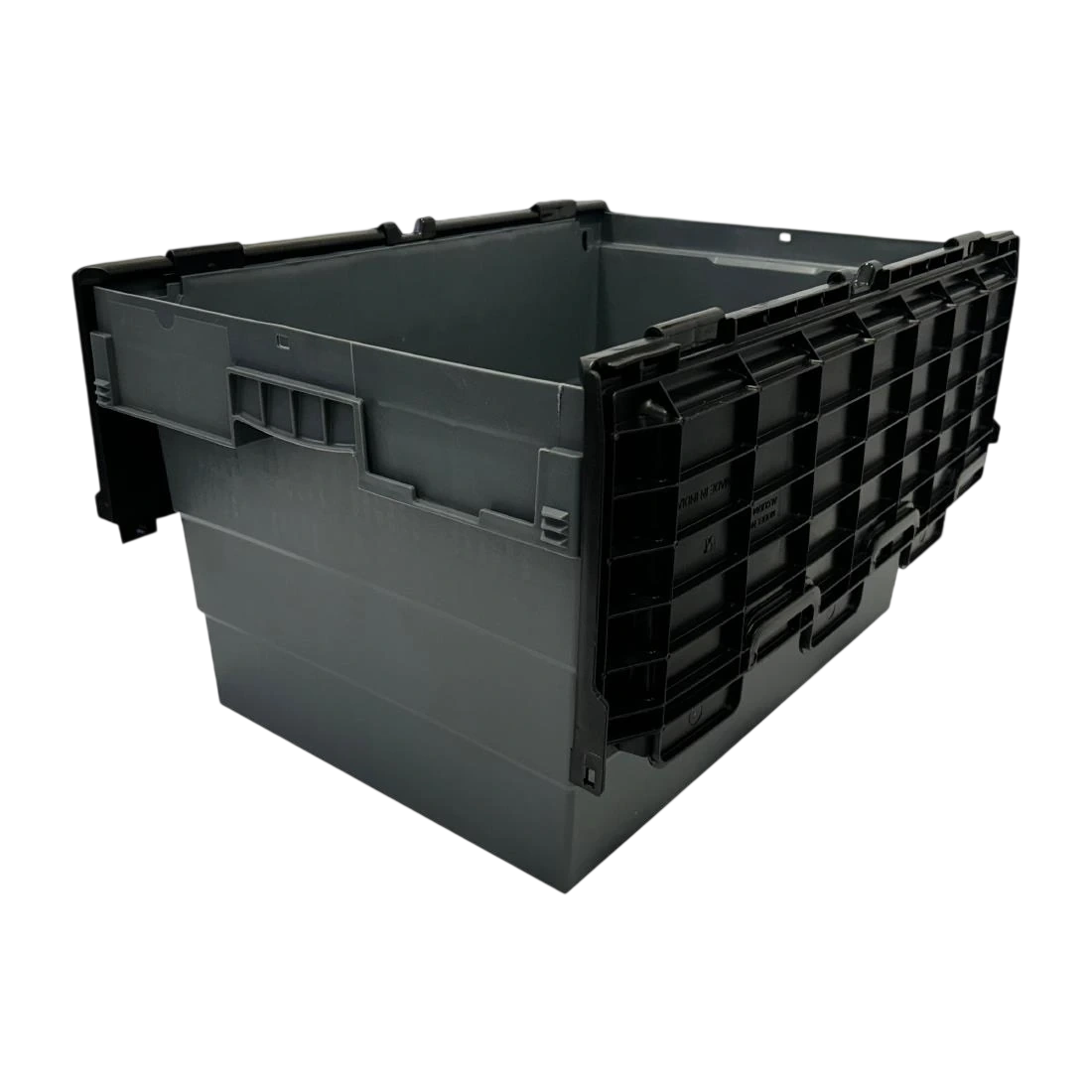 Vogue DX995 Plastic Transport/Storage Crate with attached Lid - 600x400x320mm