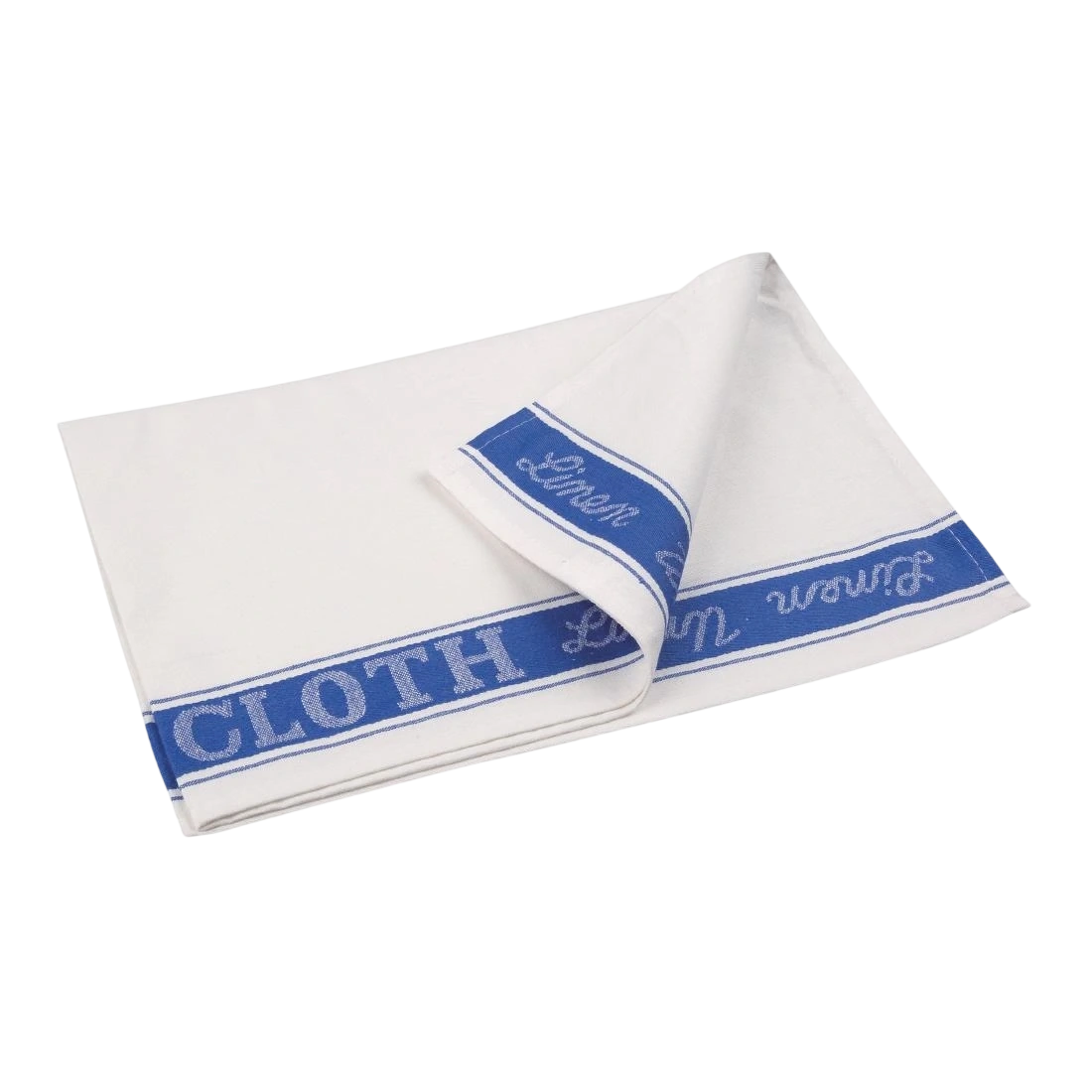 E911 EDLP - Vogue Glass Cloth Linen Union Blue Border - 760x510mm