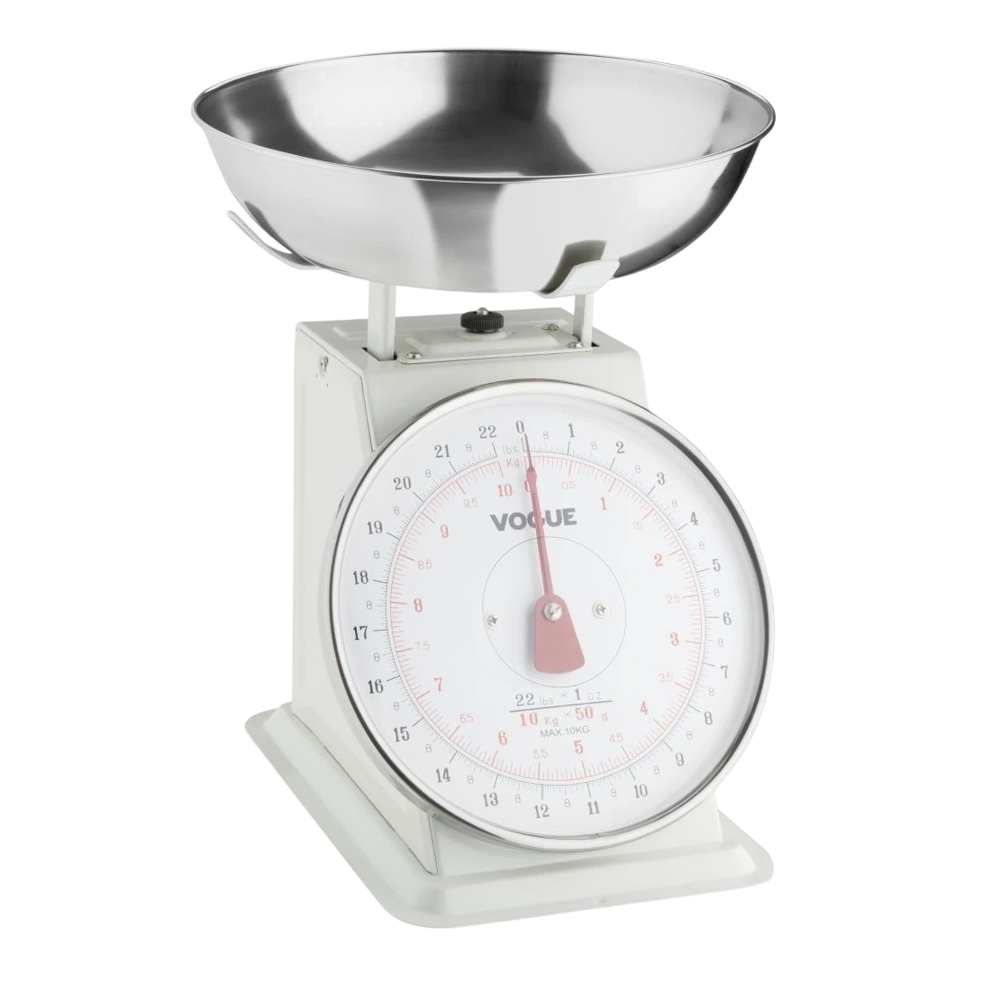 Vogue F174 Kitchen Scale Bowl Top 10kg/22lbs - Grad. 50g/1oz