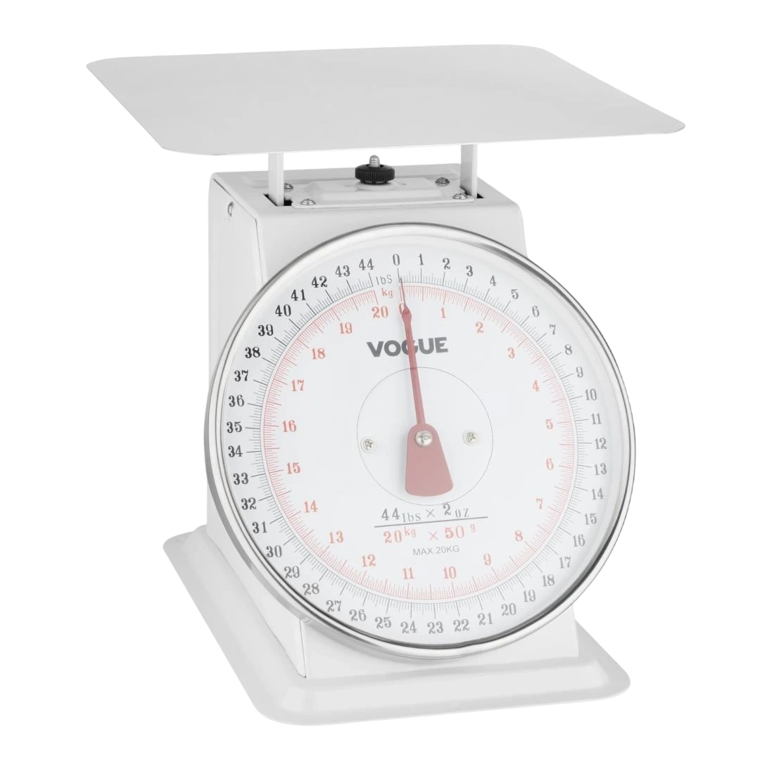 Vogue F175 Kitchen Scale Flat Top 20kg/44lbs -Grad. 50g/2oz