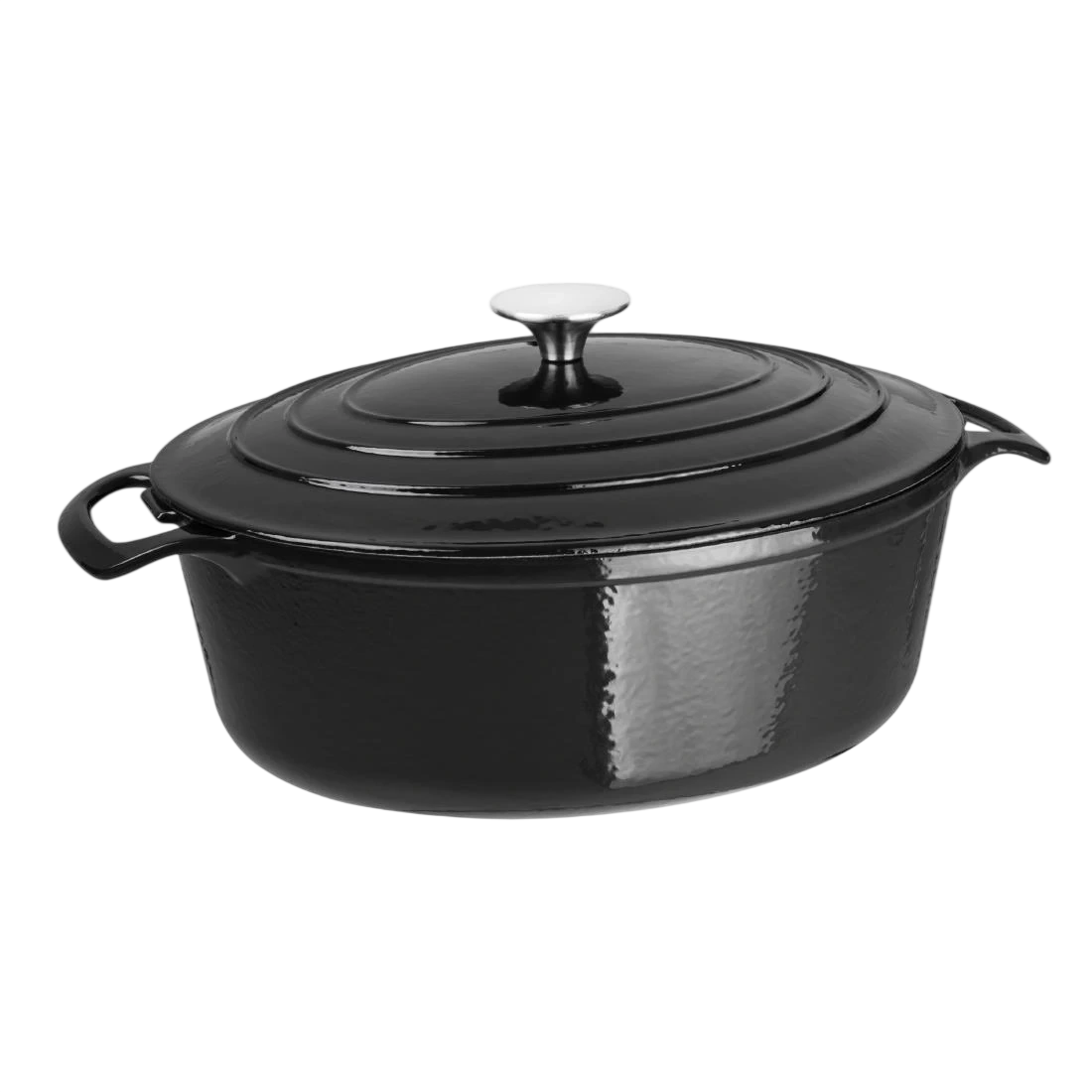 Vogue GH306 Oval Casserole Black - 5Ltr 110h x 243w x 295mm d