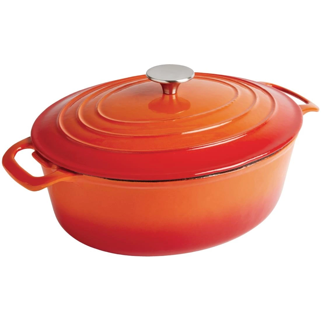 Vogue GH311 Oval Casserole Orange - 5Ltr 110h x 243w x 295mm d