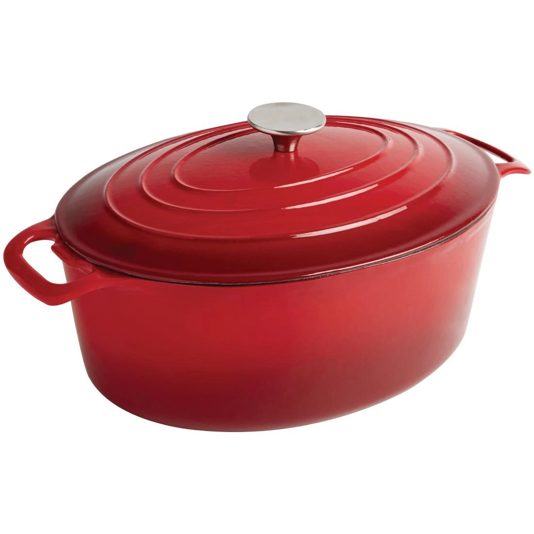 Vogue GH313 Oval Casserole Red - 5Ltr 110h x 243w x 295mm d