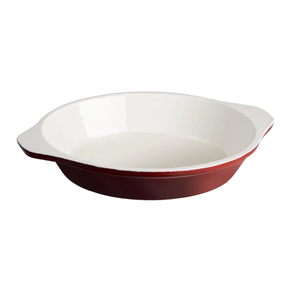 Vogue Gratin Dish 30mm 150mm 400mL Red Non-stick Cast Iron GH315