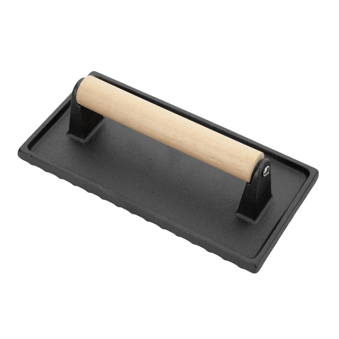 Vogue GN770 Cast Iron Steak Weight with Wood Handle