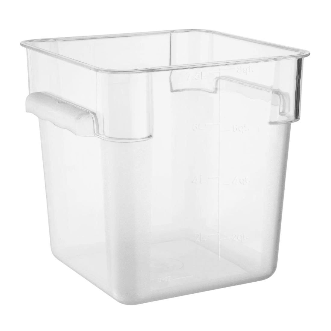 Vogue Hygiplas HY403 Square Polycarbonate Storage Container – 7L