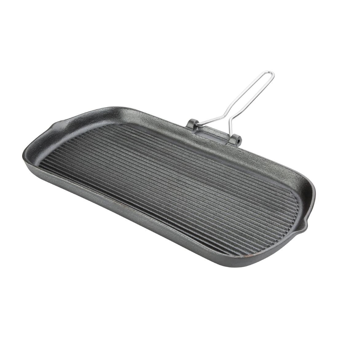 Vogue K417 Grill Pan Cast Iron - 380x225x37mm 15x8 3/4x1 1/2"