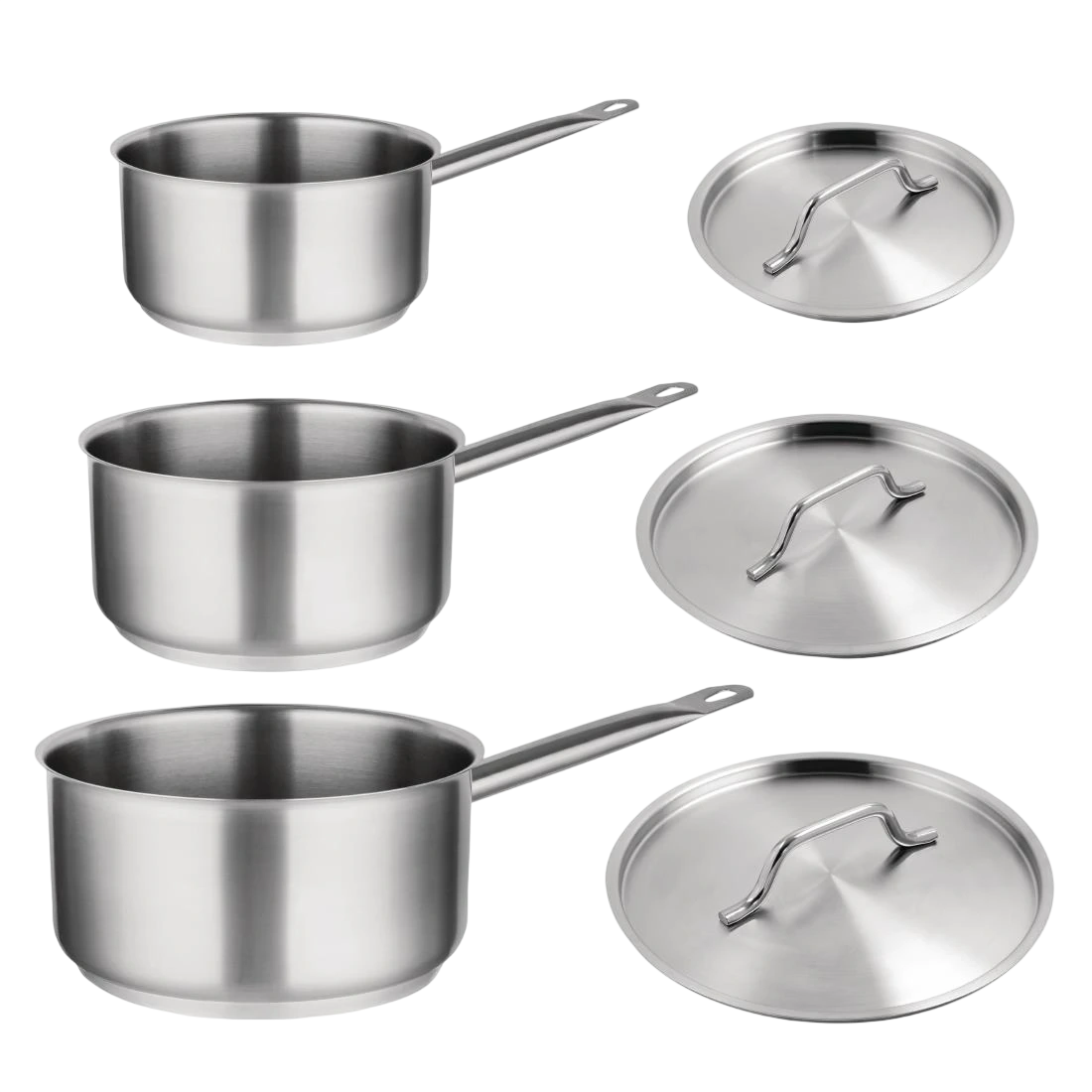 Vogue S128 Stainless Steel 3 Pan Set