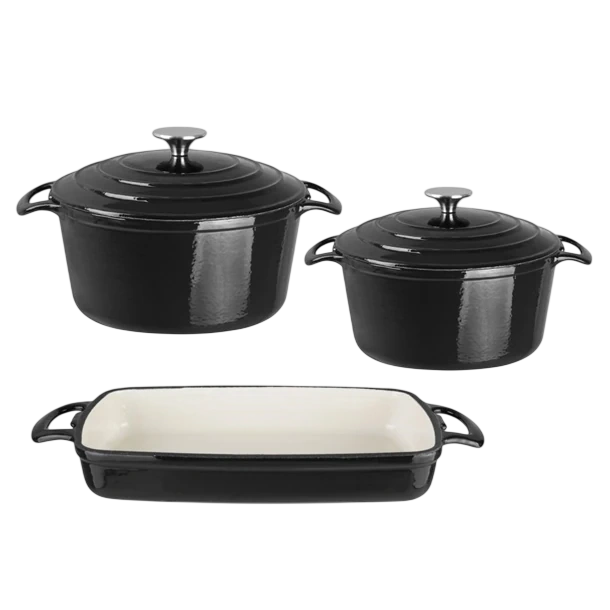 Vogue SA620 Cast Iron Cookware 3 Dish Set product image