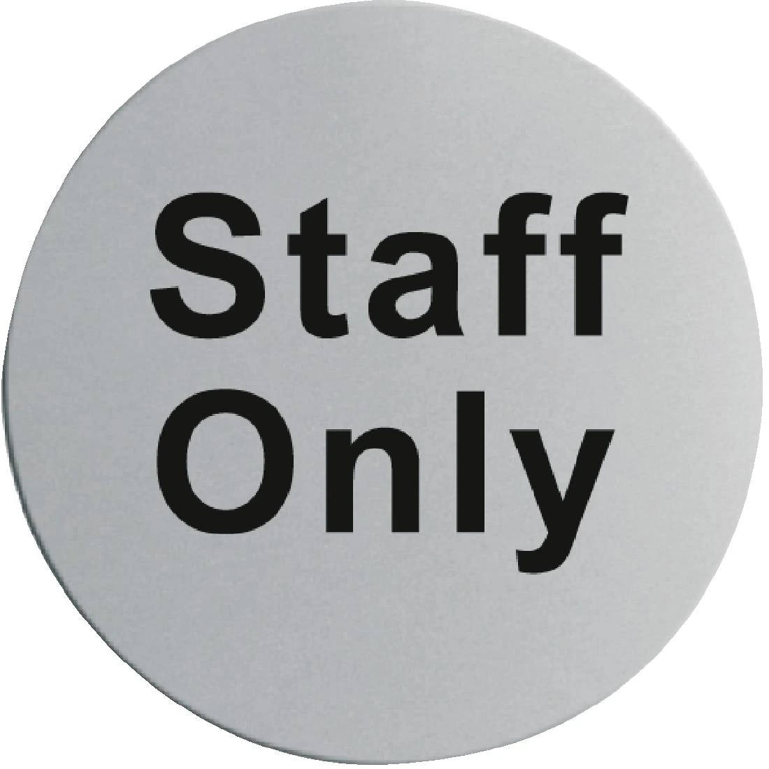 Vogue U060 Staff Only S/A Door Sign St/St