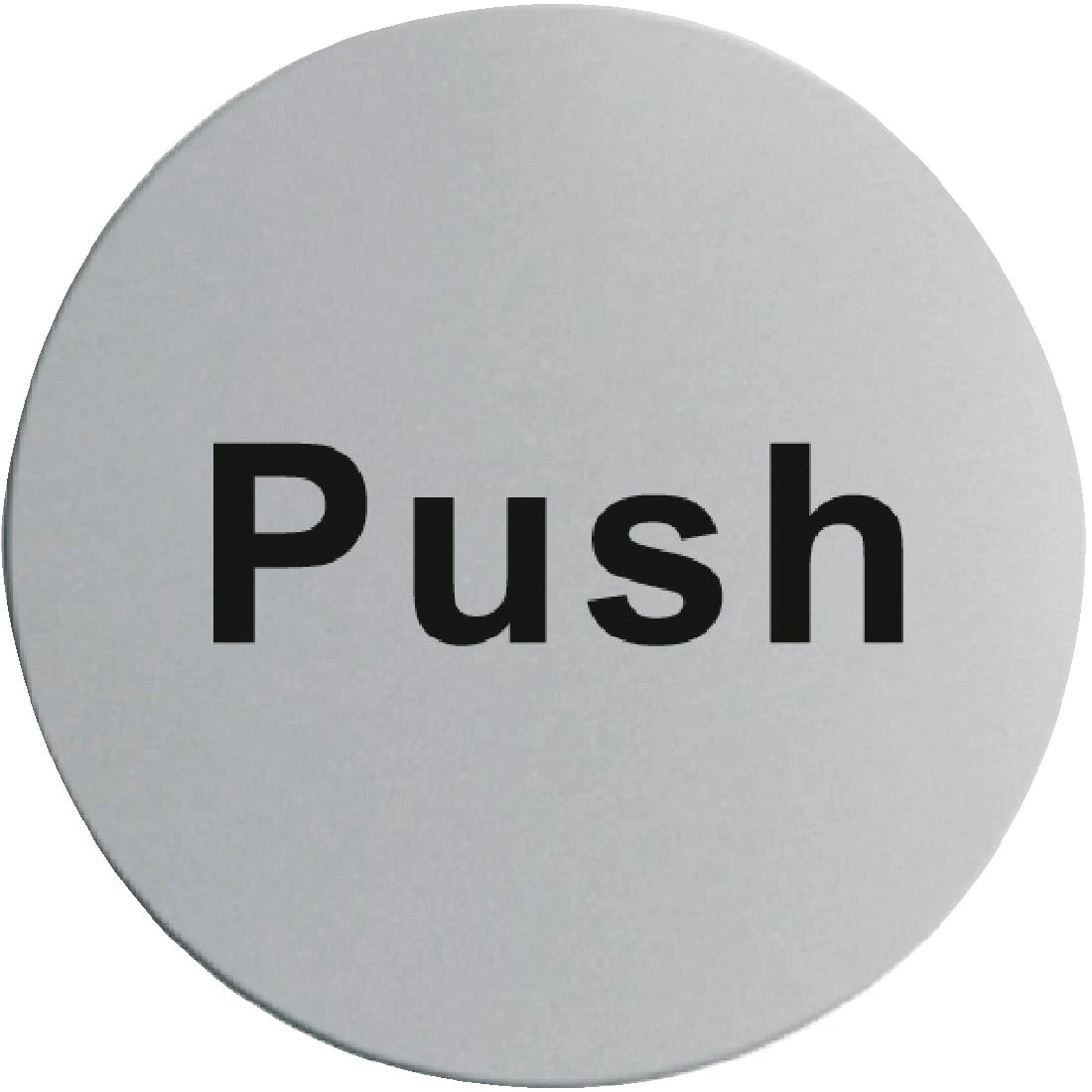 Vogue U063 Push Door Sign St/St (Self Adhesive)